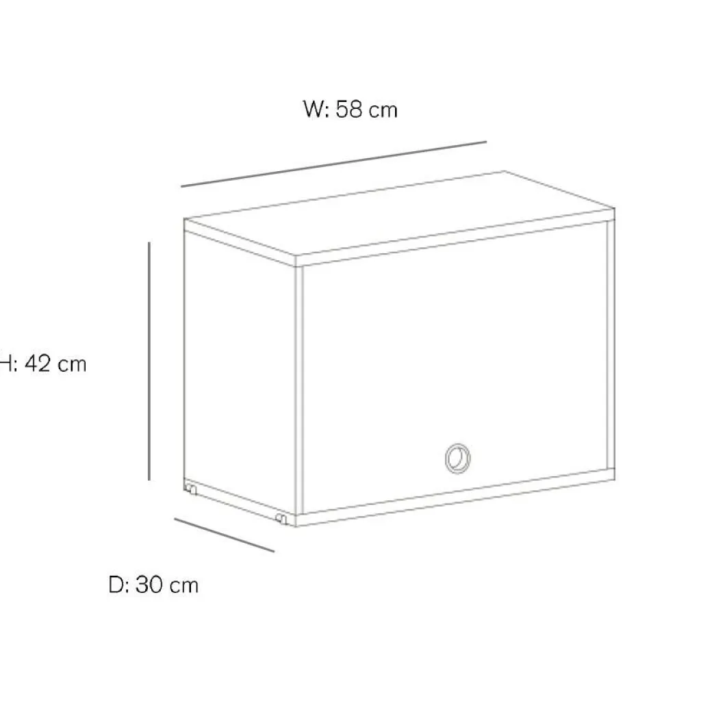 Regale|Regalsysteme^String System Schrankelement mit Klapptür 58x30cm