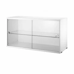String System Vitrinenschrank mit Schiebtüren| Regalsysteme