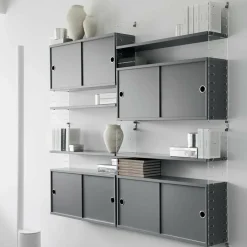 Regalsysteme^String System Wandleiter Plexiglas 50x30cm