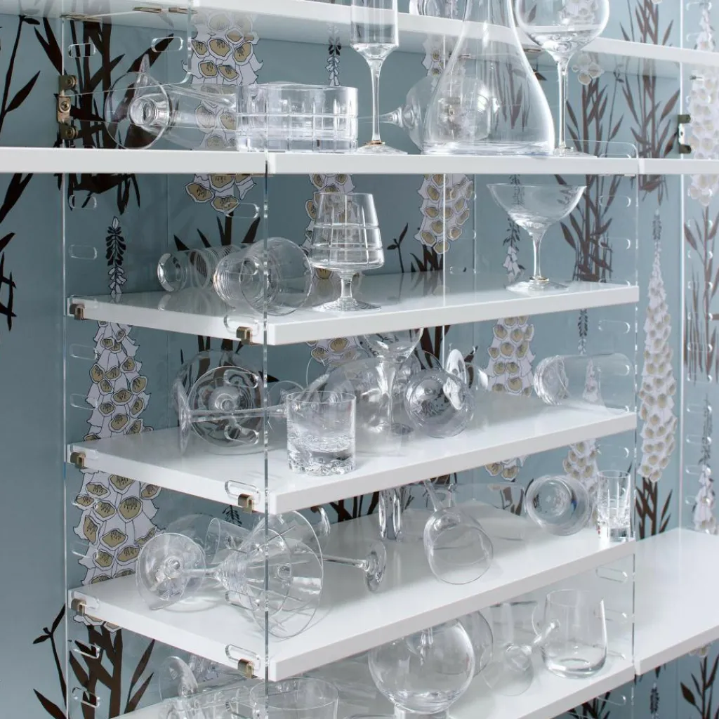 Regalsysteme^String System Wandleiter Plexiglas 50x30cm