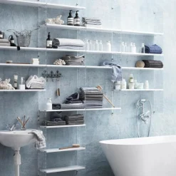 Regalsysteme^String System Wandleiter Plexiglas 50x30cm