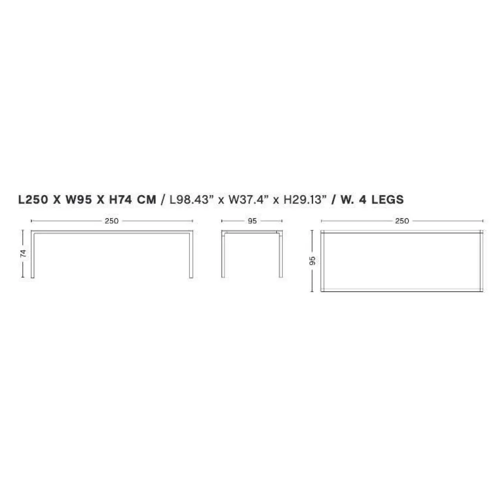 HAY T12 Konferenztisch Linoleum| Tische|Esstische