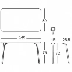 Magis Table First Tisch Rechteckig| Esstische