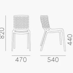 Stühle^Pedrali Tatami 305 Gartenstuhl 4er Set