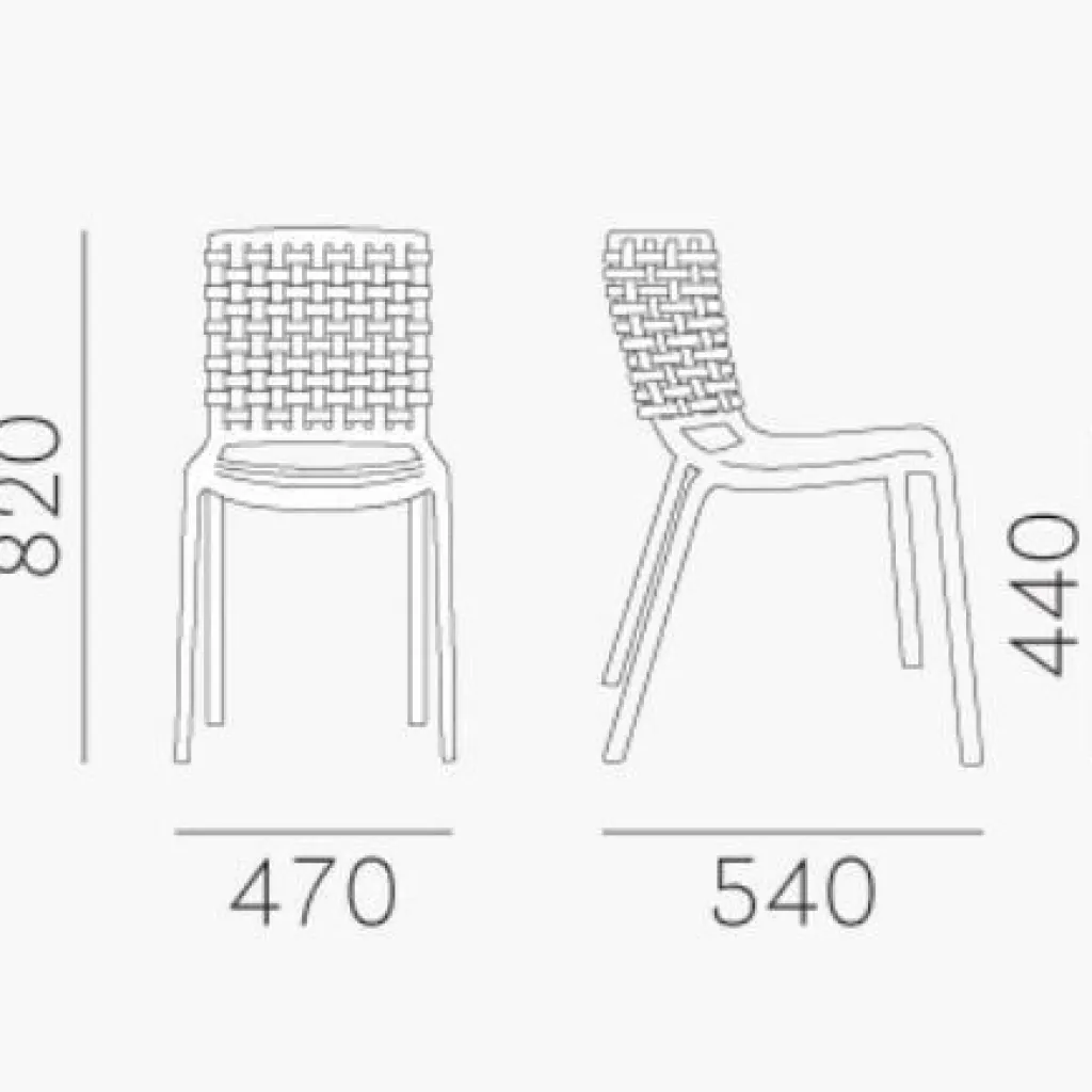Stühle^Pedrali Tatami 305 Gartenstuhl 4er Set