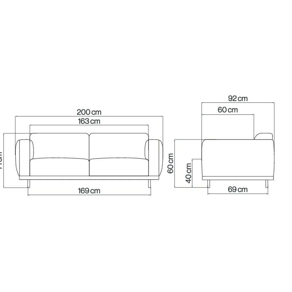 Sofas^pols potten Teddy 2-Sitzer Sofa