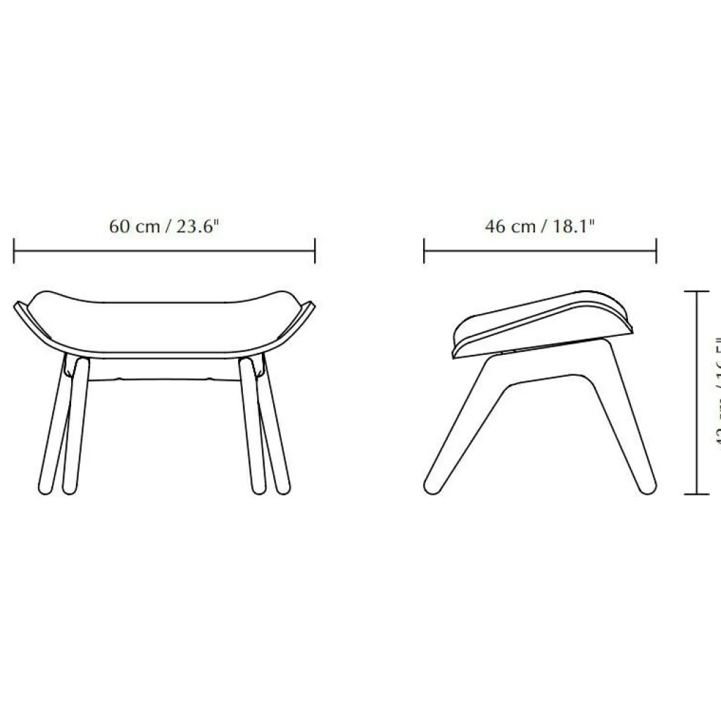 Hocker^Umage The Reader Ottoman Eiche dunkel
