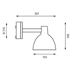 Louis Poulsen Toldbod 155 Außenwandleuchte| Deckenleuchten Außen|Deckenleuchten Außen