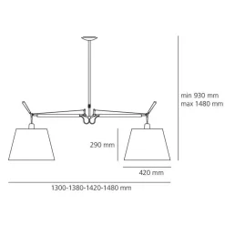 Artemide Tolomeo Sospensione Satin Deckenleuchte| Pendelleuchten