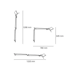 Schreibtischleuchten^Artemide Tolomeo Tavolo Pure Integralis LED Schreibtischleuchte mit Schraubbefestigung