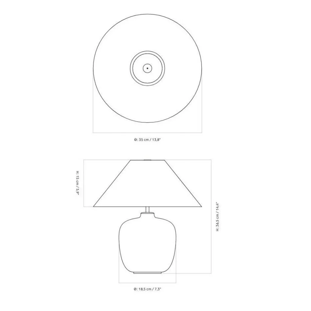 Tischleuchten|Nachttischleuchten^Audo Torso 37 Tischleuchte