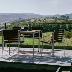 Gartenbänke^HAY Traverse Dining Gartenbank mit Armlehnen