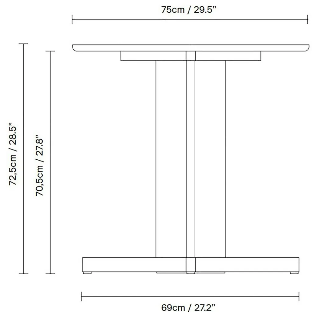 Form & Refine Trefoil Tisch Ø75cm| Esstische