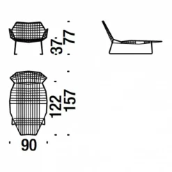 Gartenliegen^Moroso Tropicalia Chaiselongue
