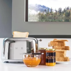 Küchengeräte^Smeg TSF01 2-Scheiben Toaster Metallic