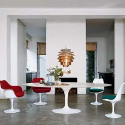 Knoll International Tulip Saarinen Armlehnstuhl vollgepolstert drehbar| Stühle