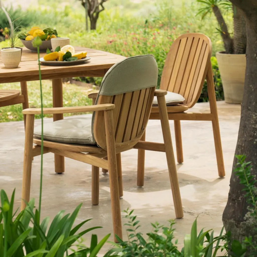 Stühle|Gartenstühle^Emu Twins Gartenstuhl Teak mit Sitzkissen