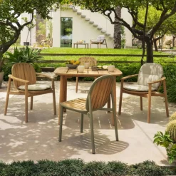 Stühle|Gartenstühle^Emu Twins Gartenstuhl Teak mit Sitzkissen