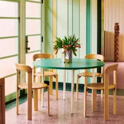 Esstische^HAY Two-Colour Esstisch Gestell Elfenbein Ø120cm