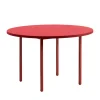 Tische^HAY Two-Colour Esstisch Gestell Kastanienrot Ø120cm