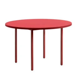 Tische^HAY Two-Colour Esstisch Gestell Kastanienrot Ø120cm