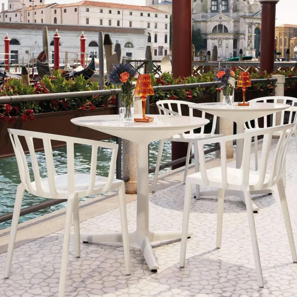 Kartell Venice Gartenarmlehnstuhl glänzend| Stühle
