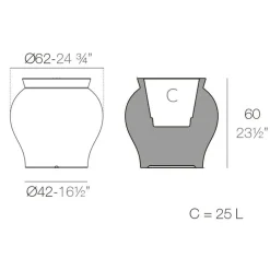 Vondom Venus Pflanzgefäß Ø62cm Basic| Blumenkästen