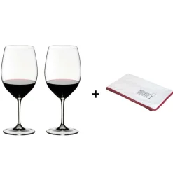 Riedel Vinum Cabernet Sauvignon Weinglas 2er Set  + Poliertuch| Gläser|Barzubehör
