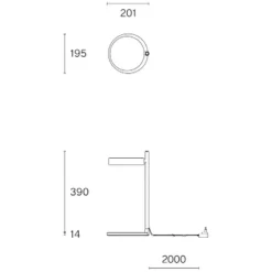 Wästberg w242 Pastille alu b2 LED Tischleuchte| Tischleuchten|Nachttischleuchten