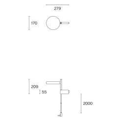 Wästberg w242 Pastille alu br1 LED Wandleuchte| Wandleuchten
