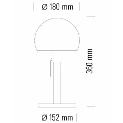 Nachttischleuchten^Tecnolumen Wagenfeld WG 25 GL Tischleuchte