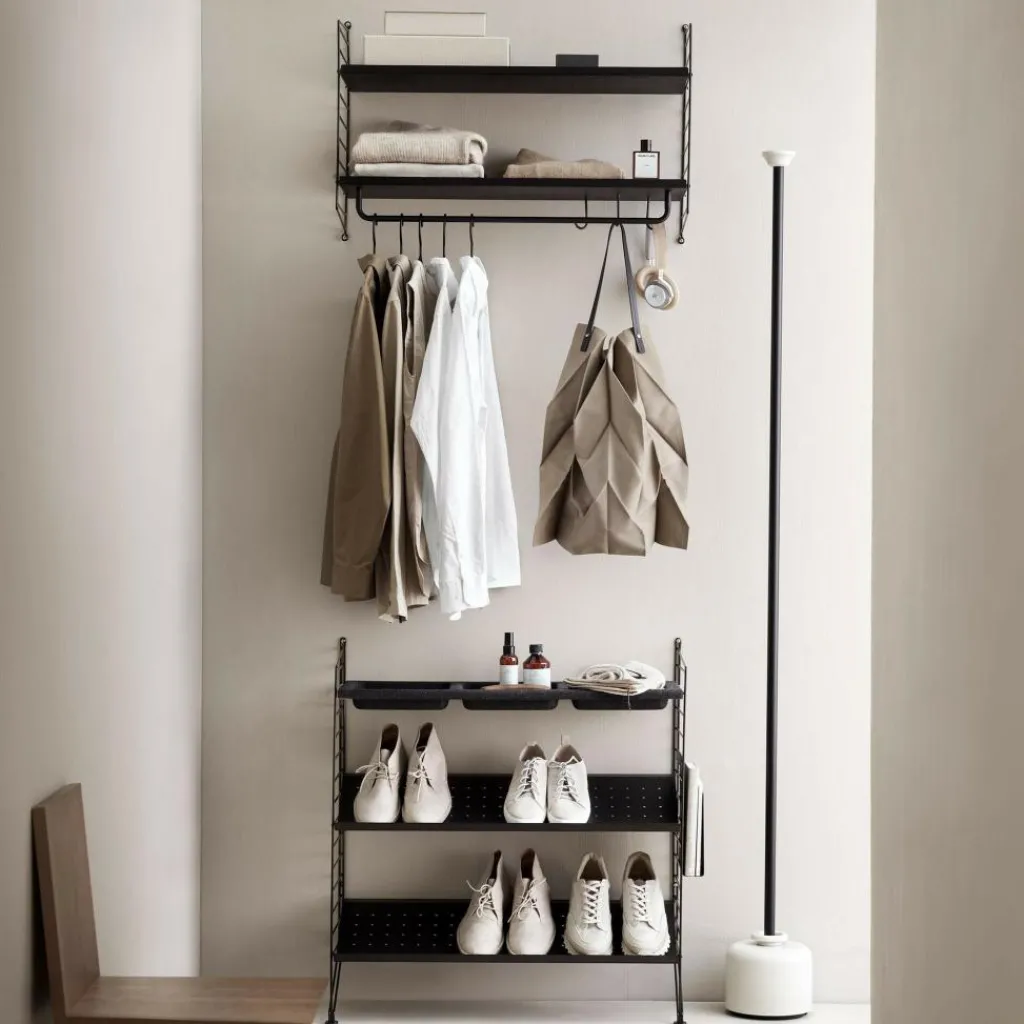 String Wandgarderobe mit Schuhregal groß| Garderoben