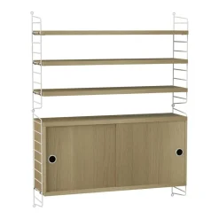 Regale^String Wandregal mit Schrank 78x100x20cm