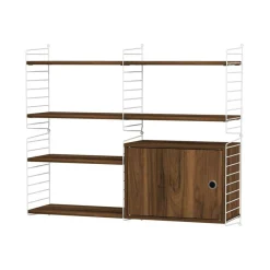 Regale^String Wandregal mit Schrankelement 116x100x30cm