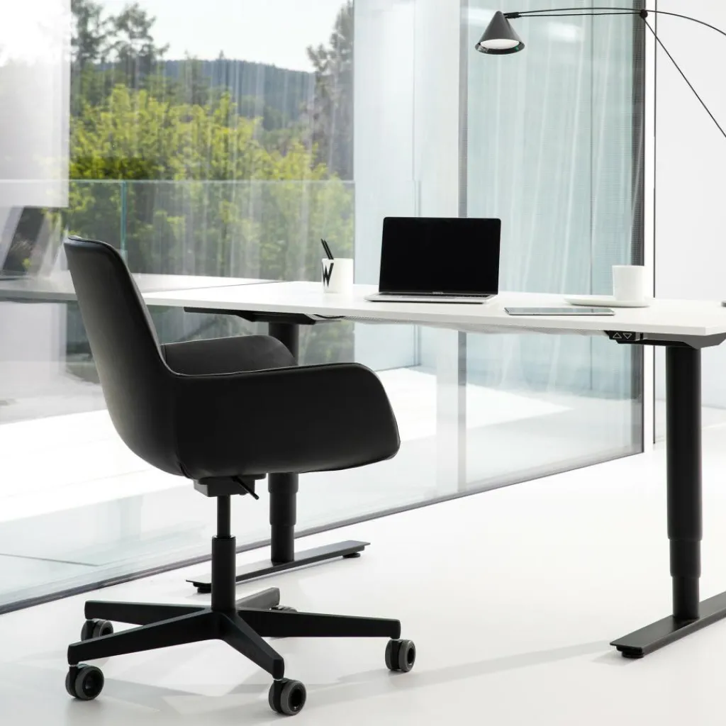 Wagner W-Club Sessel Leder Rollengestell| Bürostühle