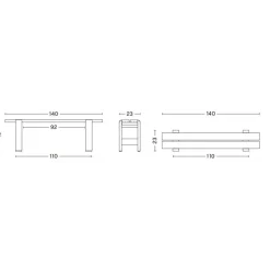 Gartenbänke^HAY Weekday Gartenbank 140cm