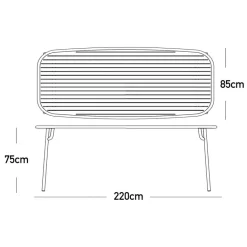 Petite Friture Week-End Gartentisch 85x220cm| Gartentische