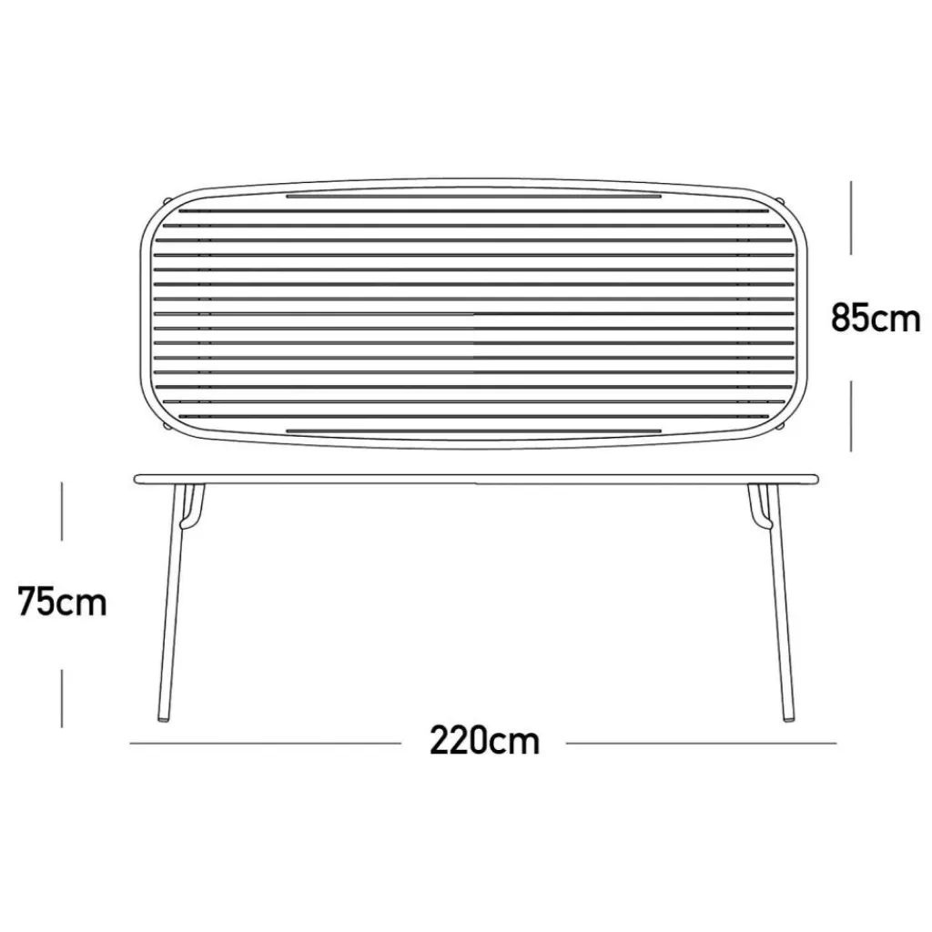 Petite Friture Week-End Gartentisch 85x220cm| Gartentische