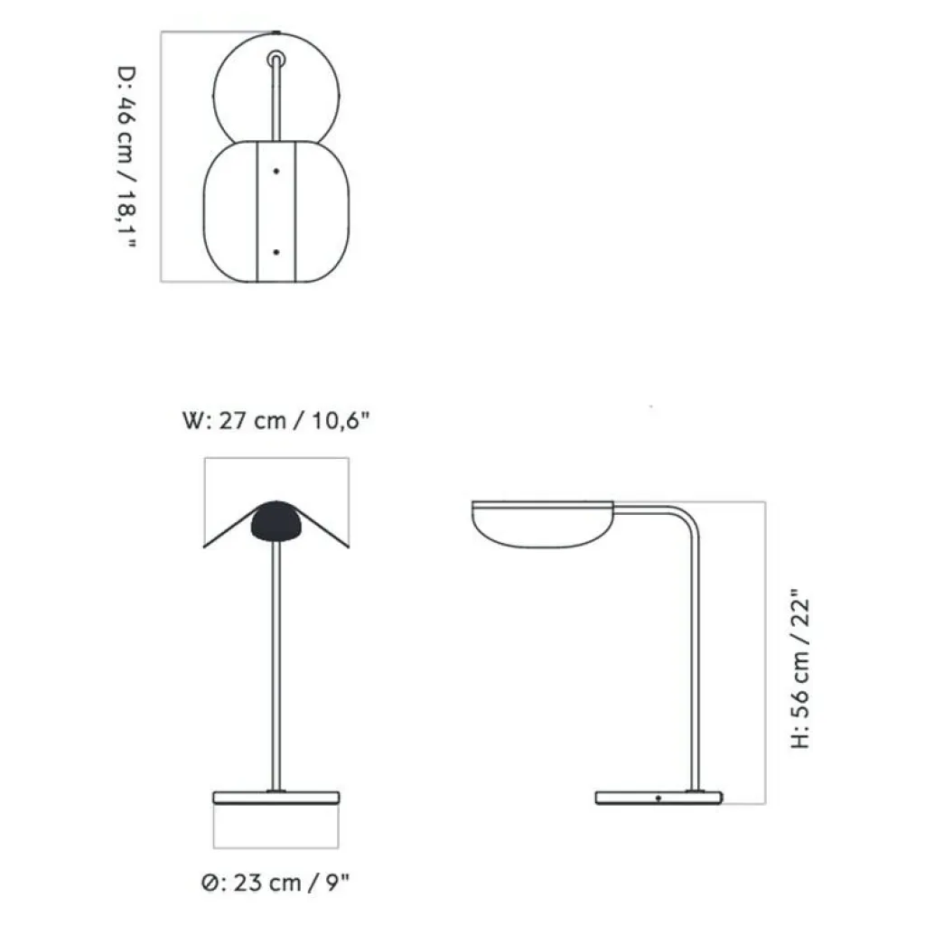 Tischleuchten|Nachttischleuchten^Audo Wing Tischleuchte