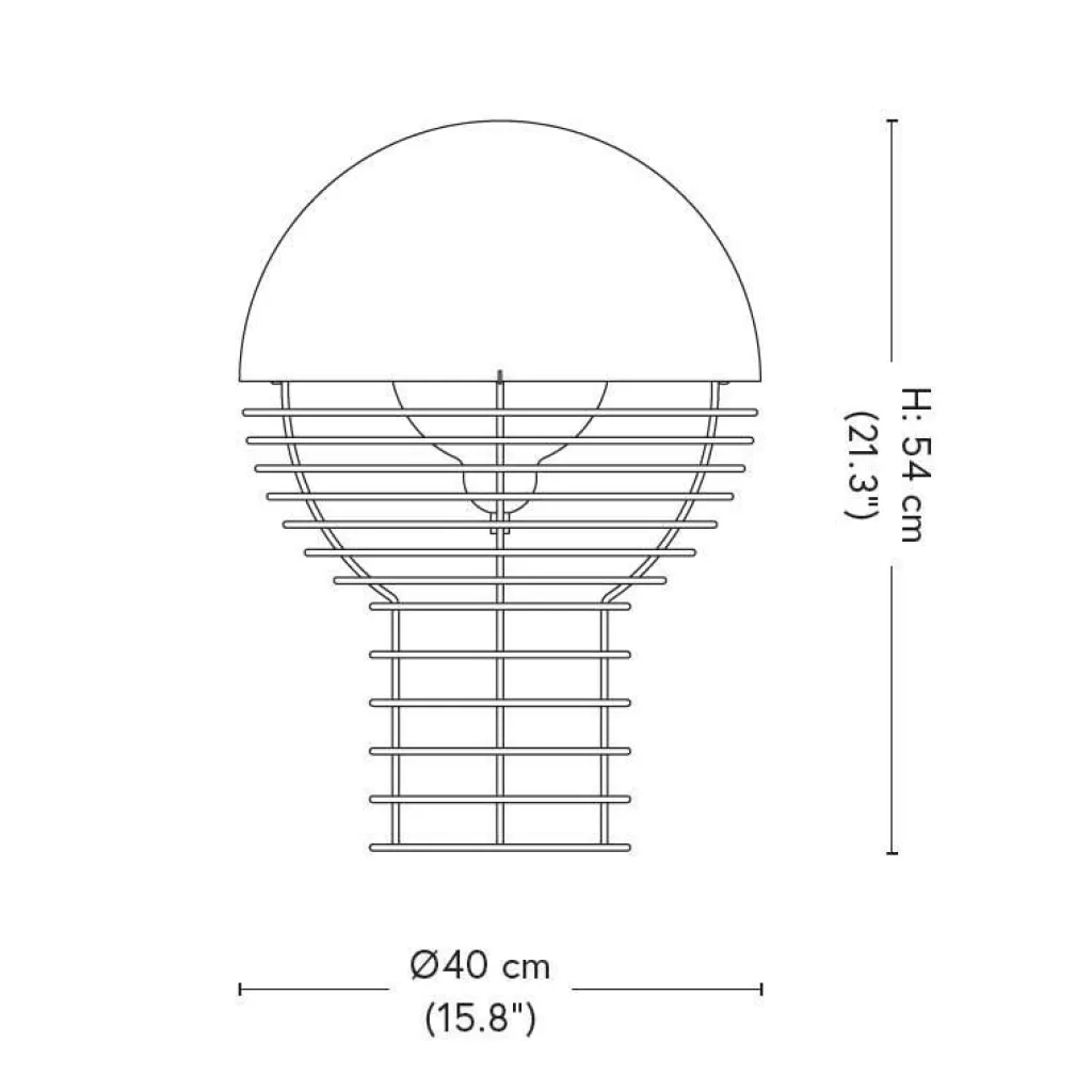 Nachttischleuchten^Verpan Wire Tischleuchte Ø 40cm