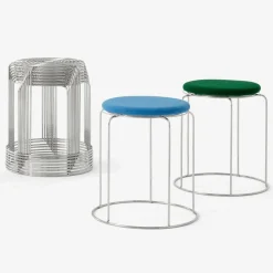 Hocker^&Tradition Wire VP11 Hocker mit Sitzauflage