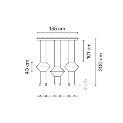Pendelleuchten^Vibia Wireflow Lineal 0325 LED Pendelleuchte