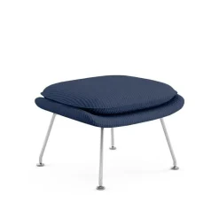 Hocker^Knoll International Womb Relax Ottoman / Hocker Gestell verchromt