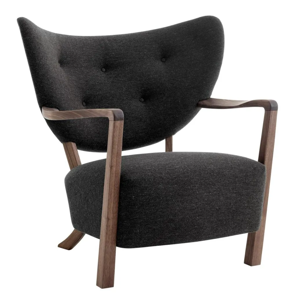 &Tradition Wulff ATD2 Lounge Chair Gestell Walnuss| Sessel