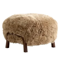 Hocker^&Tradition Wulff ATD3 Pouf Gestell Walnuss