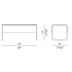 Bänke^Lapalma Za-2 S13 Bank Gestell stapelbar schwarz