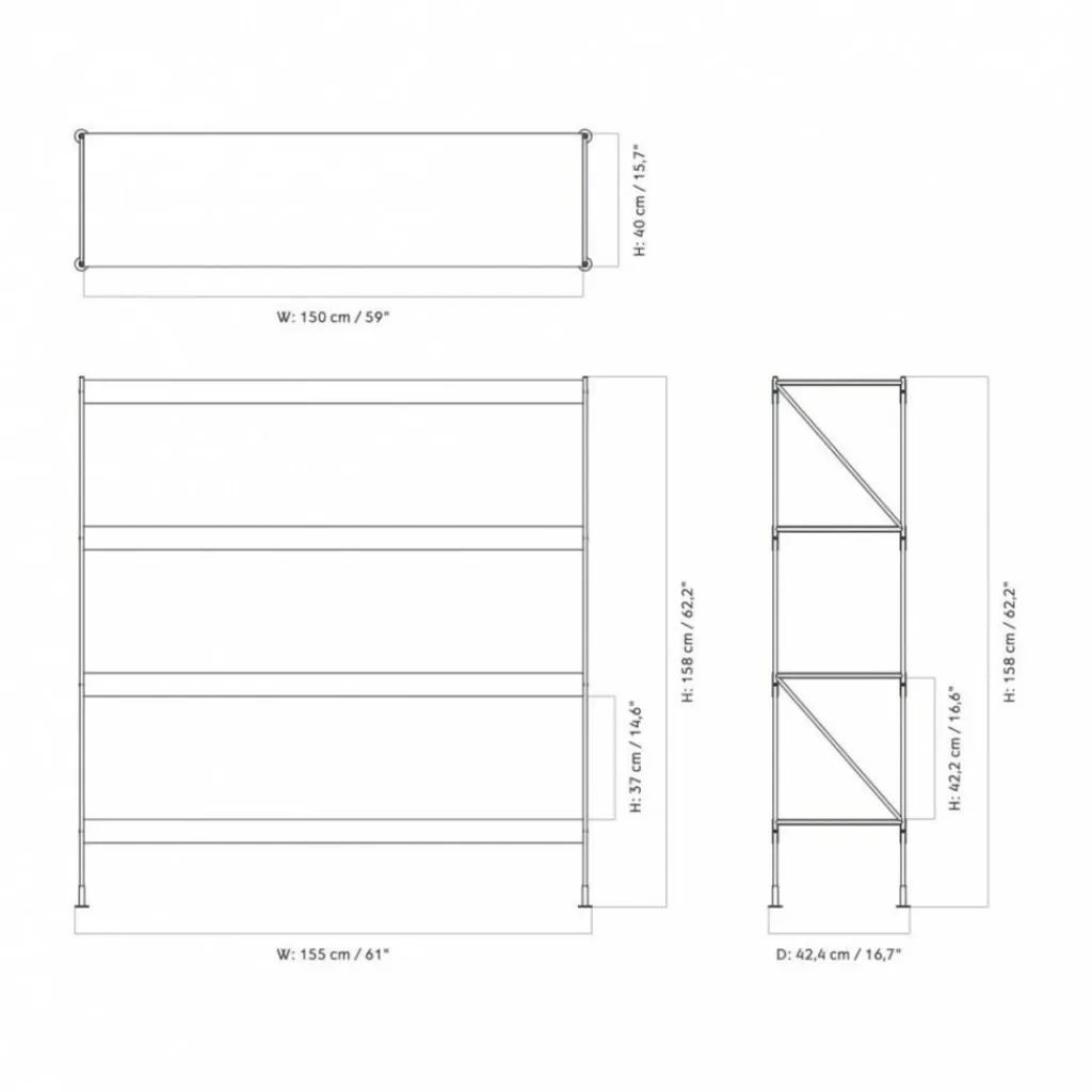 Regale|Regalsysteme^Audo Zet Storing System Regal H 158cm