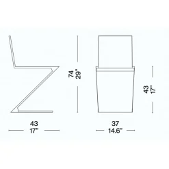 Stühle^Cassina Zig Zag Stuhl